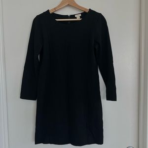 J. Crew Black Long Sleeve Dress